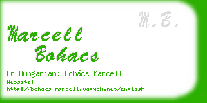 marcell bohacs business card